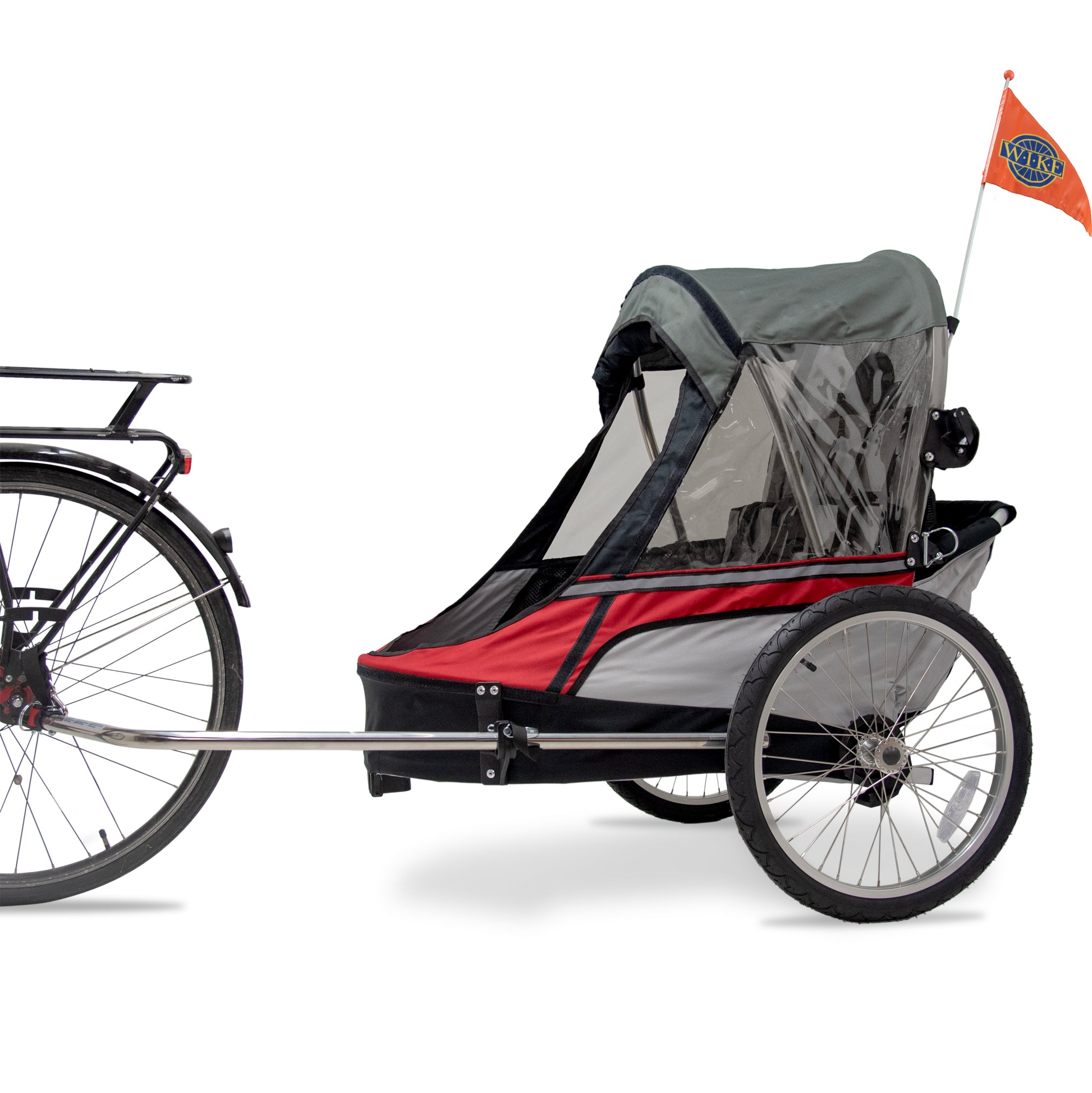 Wike Premium Double Children's Bike Trailer Includes Stroller