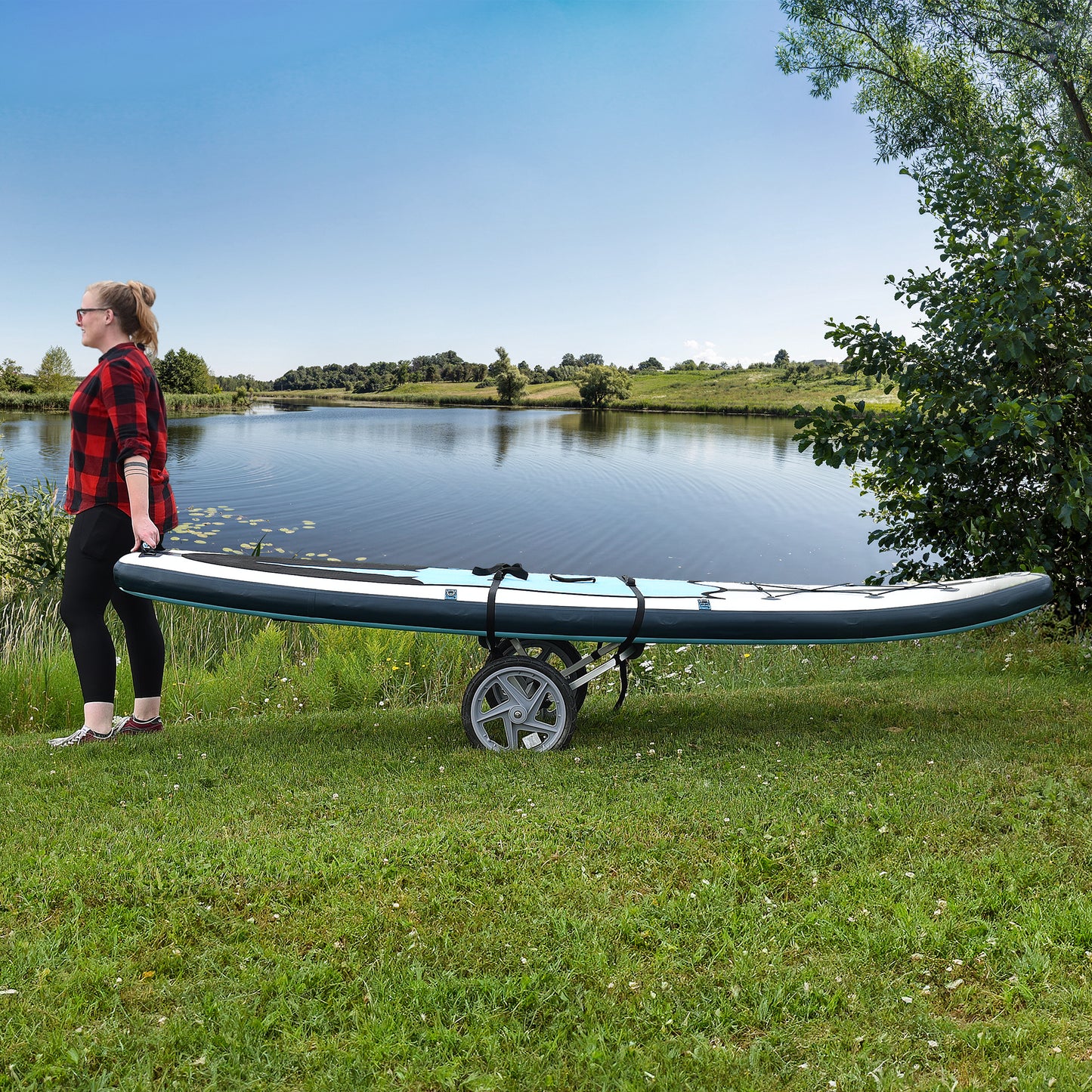 Wike Kayak, Canoe, and Surf Cart - WITHOUT Ultra Lite Smart Stick Tow Bar